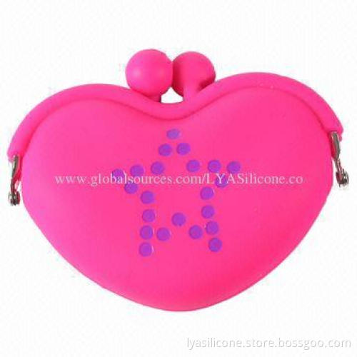Silicone heart shape purse, stainless steel and hand oil, exist mould